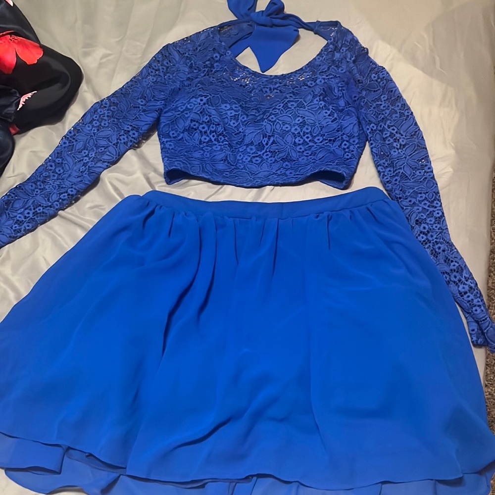 2 piece hoco dress